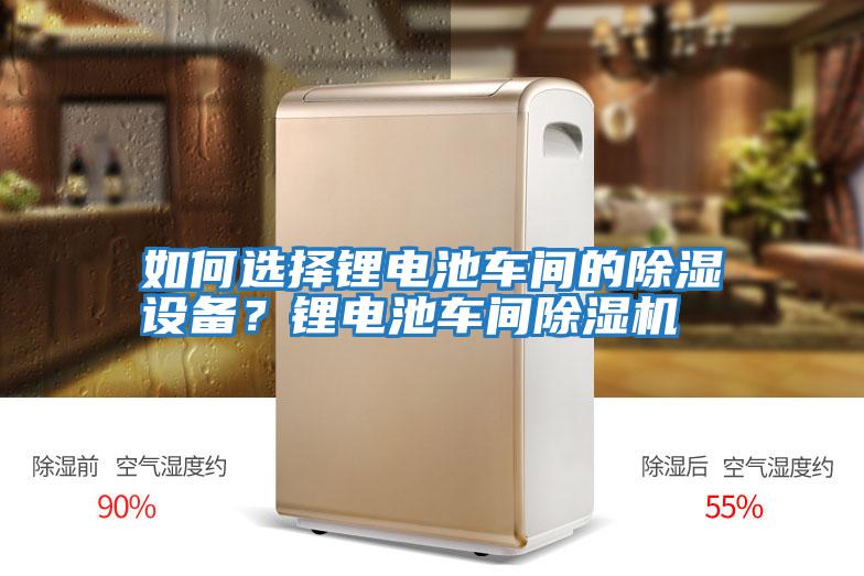 如何選擇鋰電池車間的除濕設備？鋰電池車間除濕機