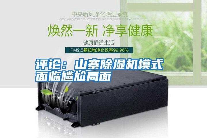 評論：山寨除濕機(jī)模式 面臨尷尬局面