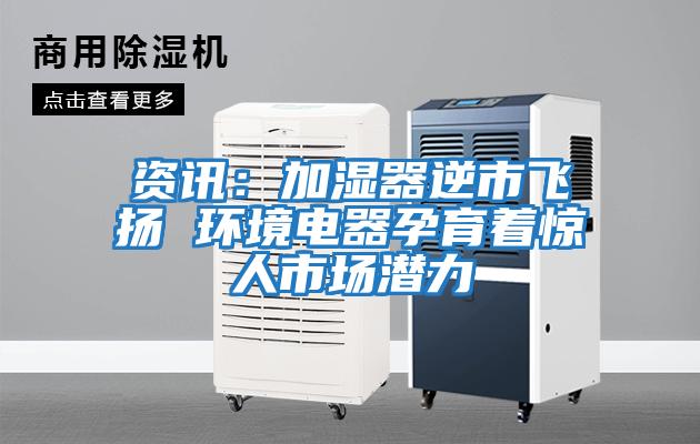 資訊：加濕器逆市飛揚 環(huán)境電器孕育著驚人市場潛力
