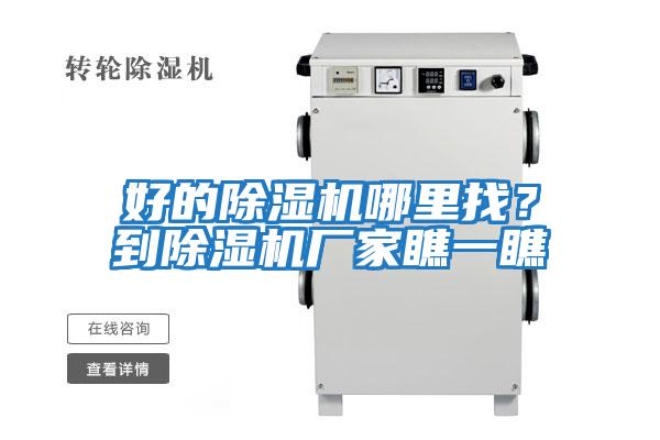 好的除濕機哪里找?到除濕機廠家瞧一瞧