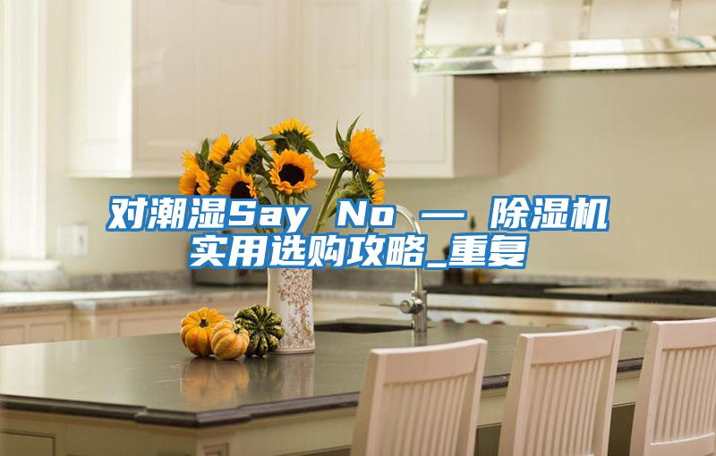 對(duì)潮濕Say No — 除濕機(jī)實(shí)用選購攻略_重復(fù)