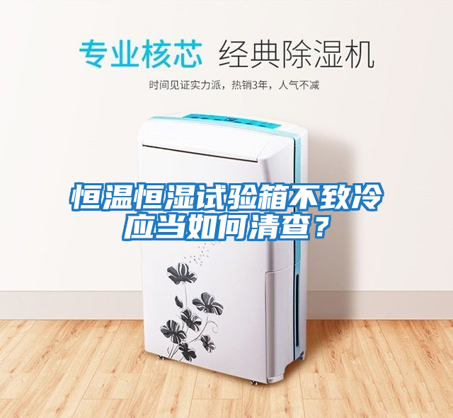恒溫恒濕試驗箱不致冷應當如何清查？
