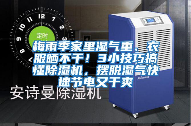 梅雨季家里濕氣重、衣服曬不干！3小技巧搞懂除濕機，擺脫濕氣快速節(jié)電又干爽