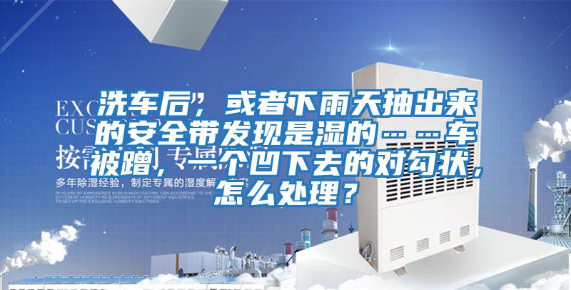 洗車后,或者下雨天抽出來的安全帶發現是濕的……車被蹭,一個凹下去的對勾狀,怎么處理?