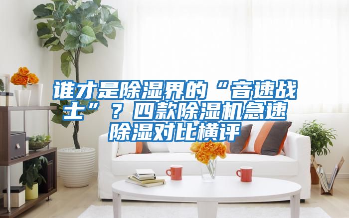 誰才是除濕界的“音速戰士”？四款除濕機急速除濕對比橫評