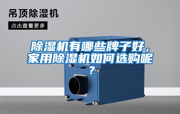 除濕機有哪些牌子好，家用除濕機如何選購呢？